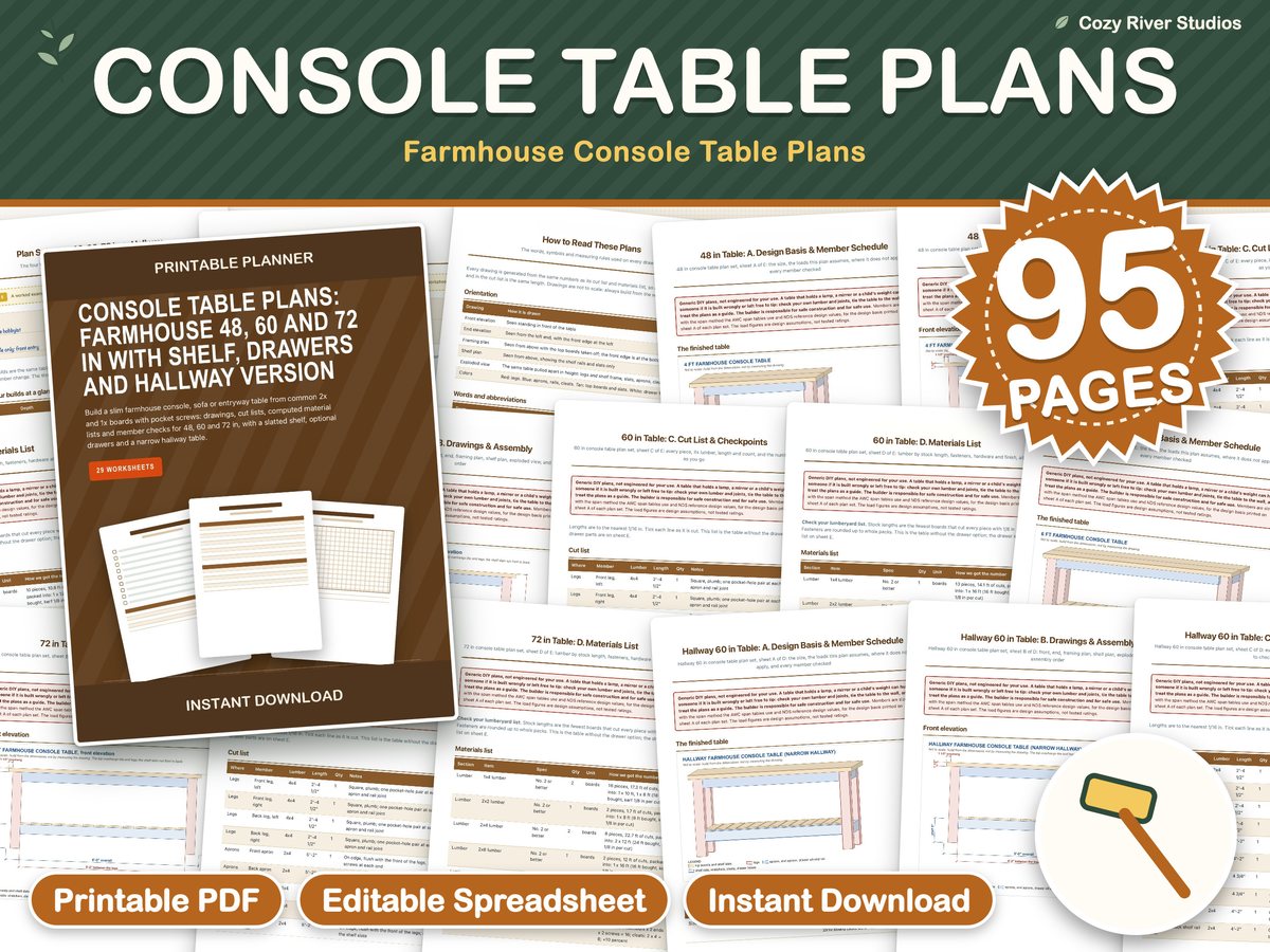 Console Table Plans PDF, image 3