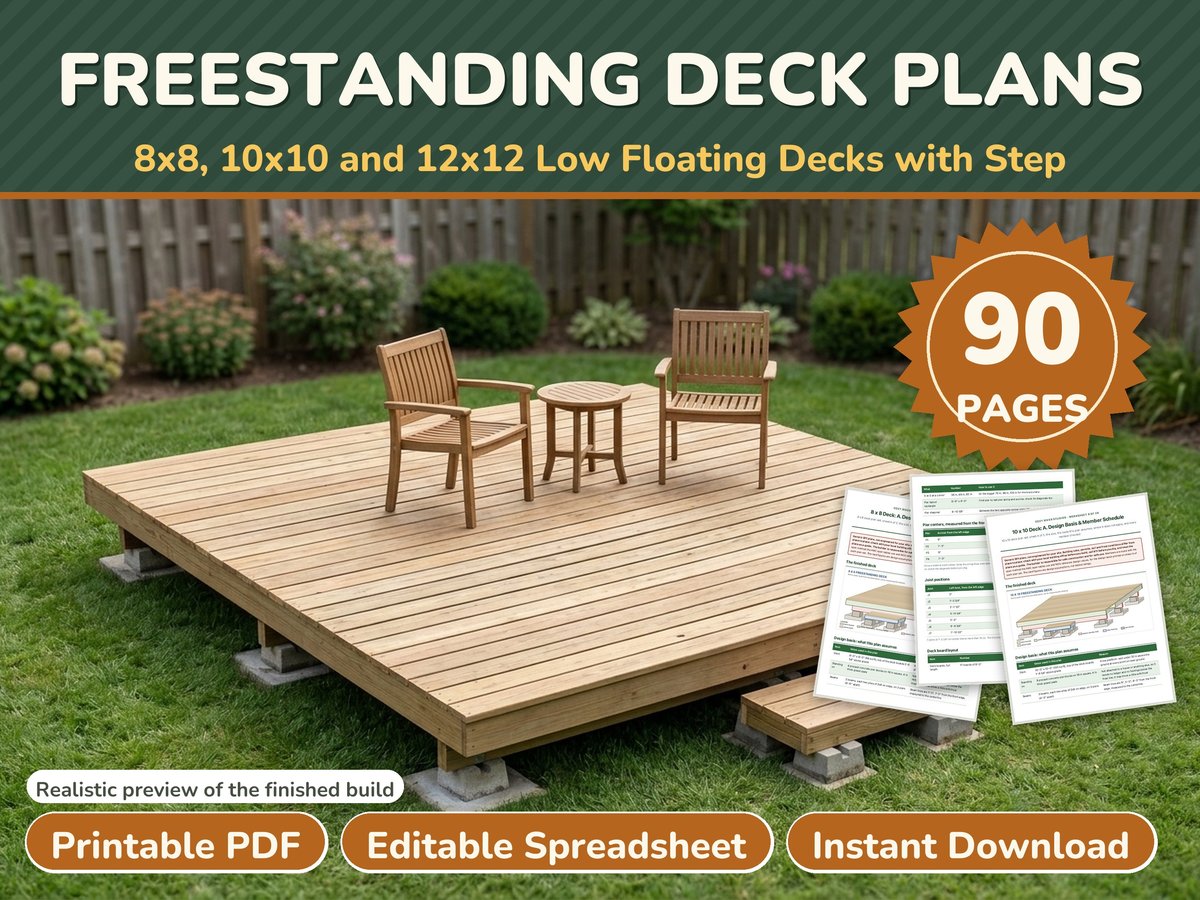 Freestanding Deck Plans PDF, image 1