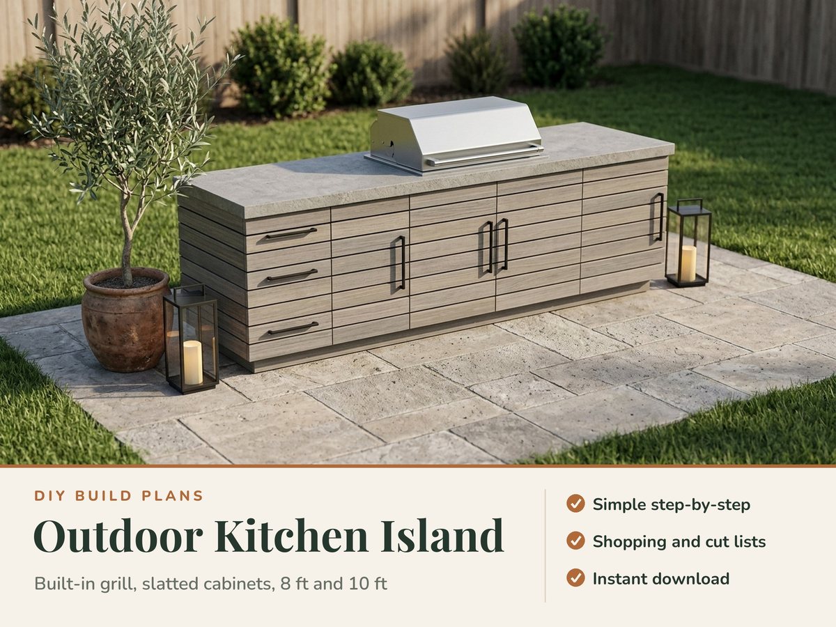 Outdoor Kitchen Island Plans PDF, image 1