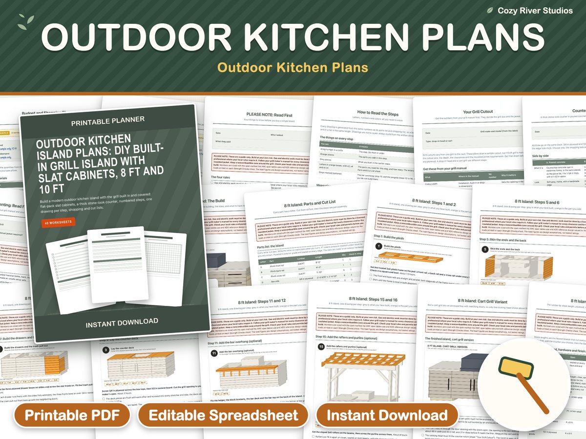 Outdoor Kitchen Island Plans PDF, image 3