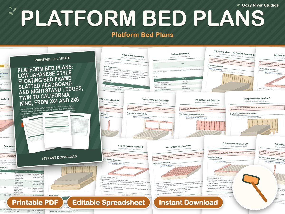 Platform Bed Plans PDF, image 3